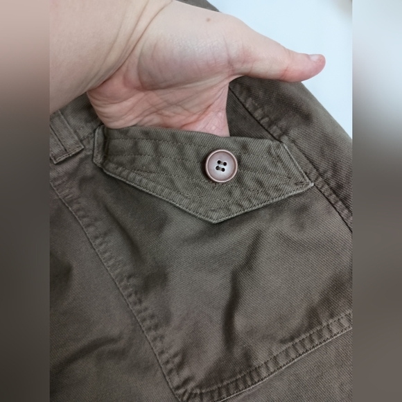 2/$30 CHRISTOPHER BANKS Solid Brown Button-Accent Skirt (#1,440) - Picture 3 of 9